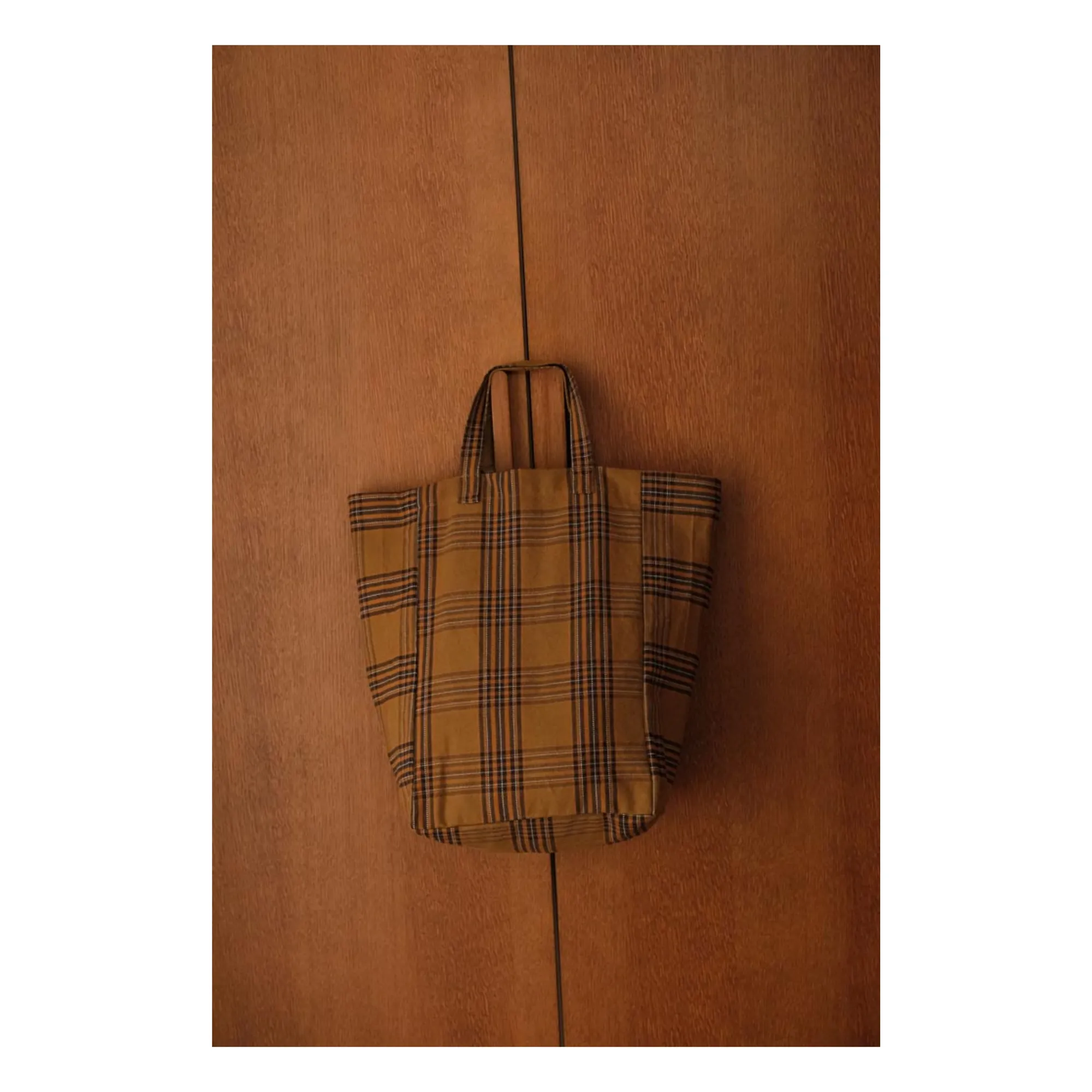 Sac cabas Elisabeth Tartan | Marron- Image produit n°1