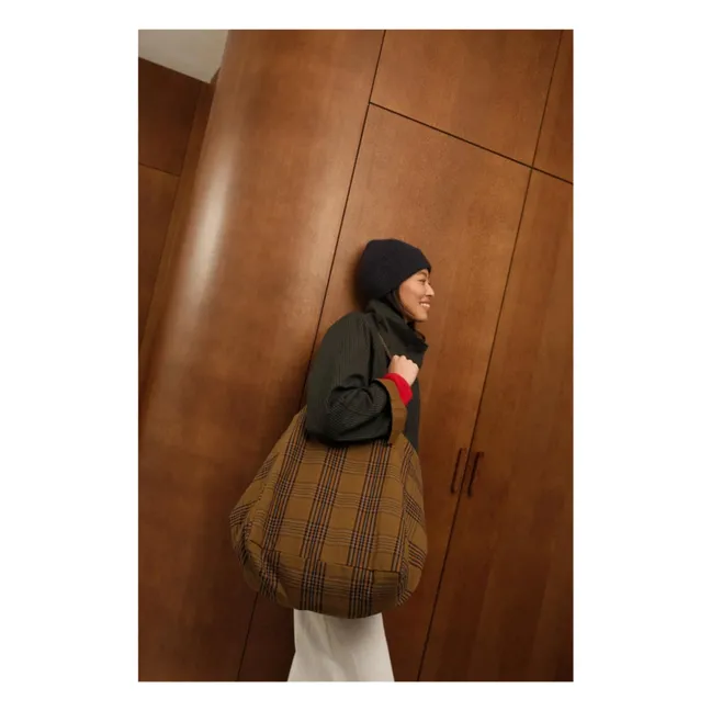 Sac cabas Elisa Tartan | Marron