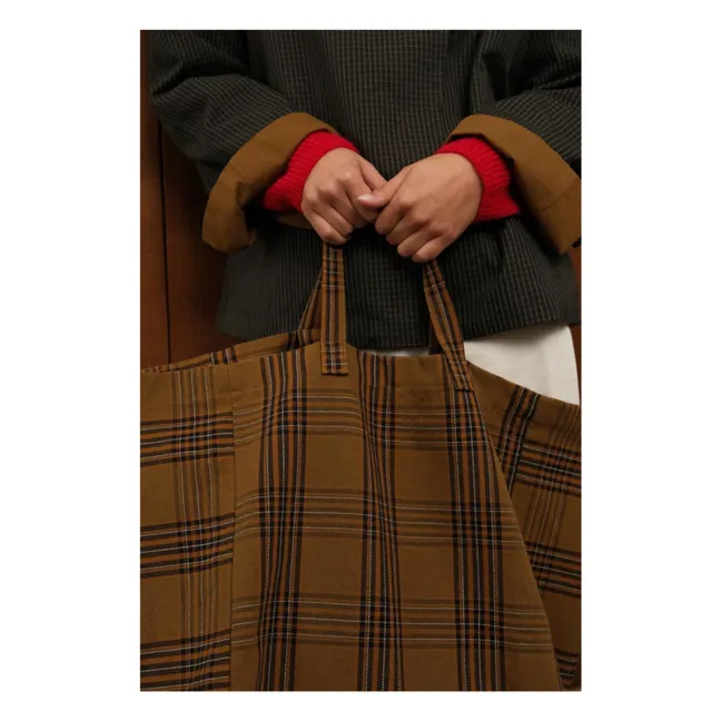 Bolsa de la compra Elisa Tartan | Marrón