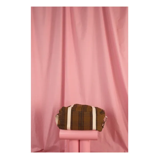 Raphaël Tartan diaper bag | Brown