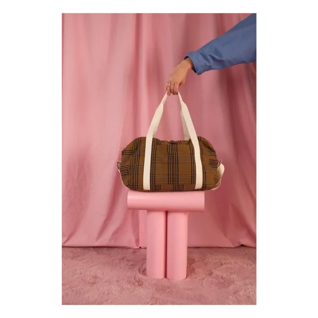 Raphaël Tartan diaper bag | Brown