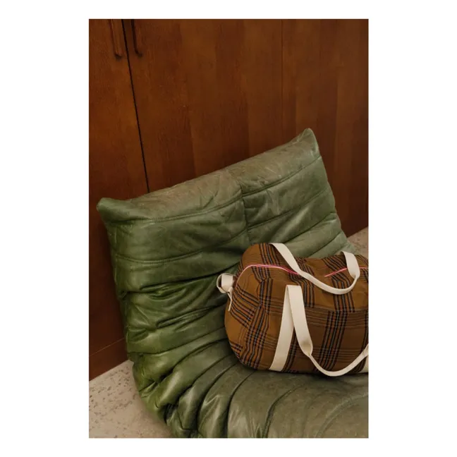 Raphaël Tartan diaper bag | Brown