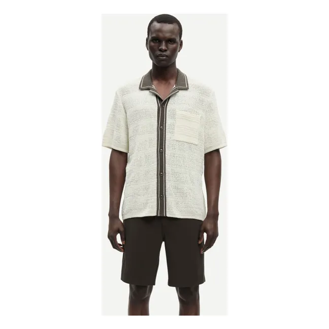 Chemise Manches Courtes Sapercy Maille | Blanc