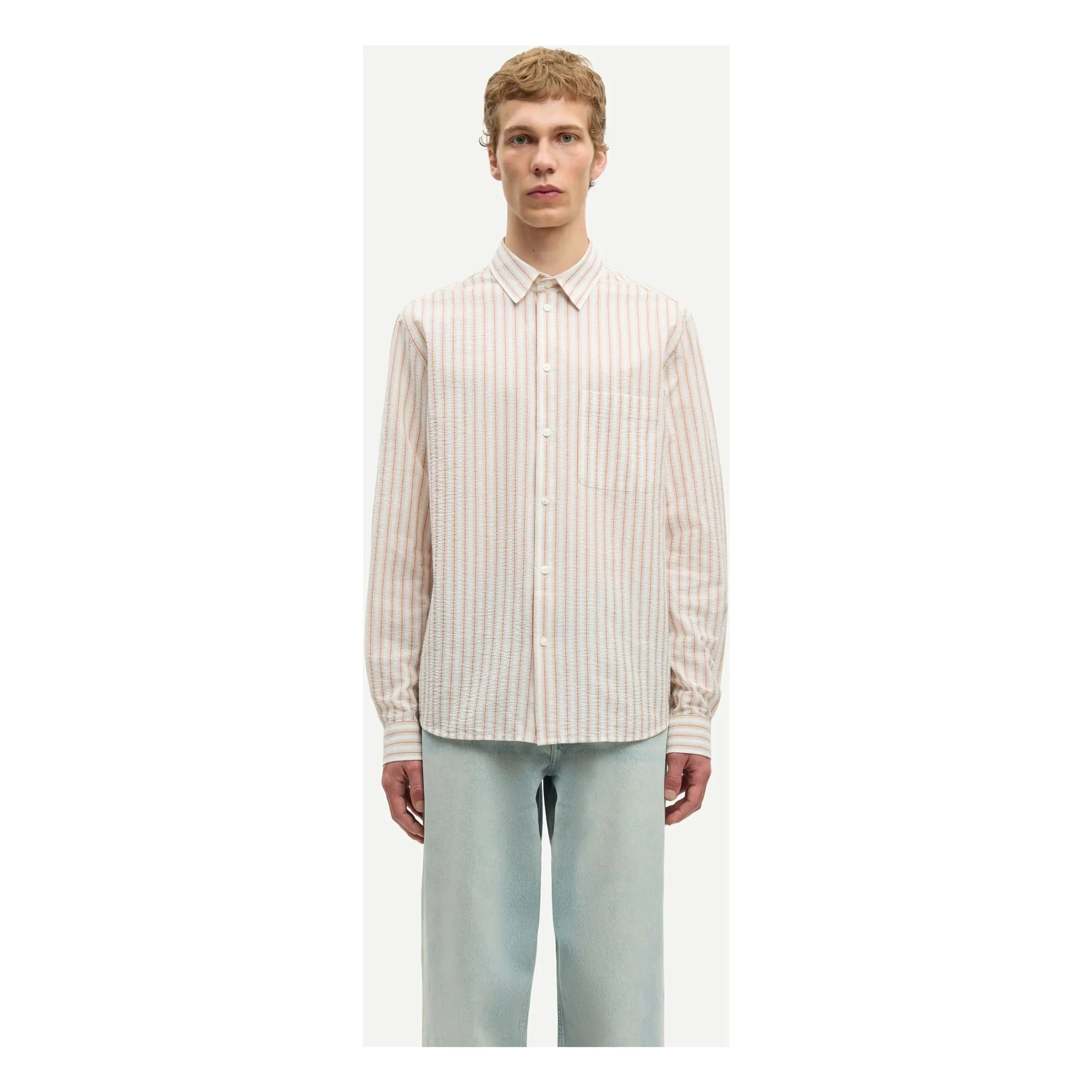 Samsoe Samsoe Off White Saryan J Carreaux Shirt
