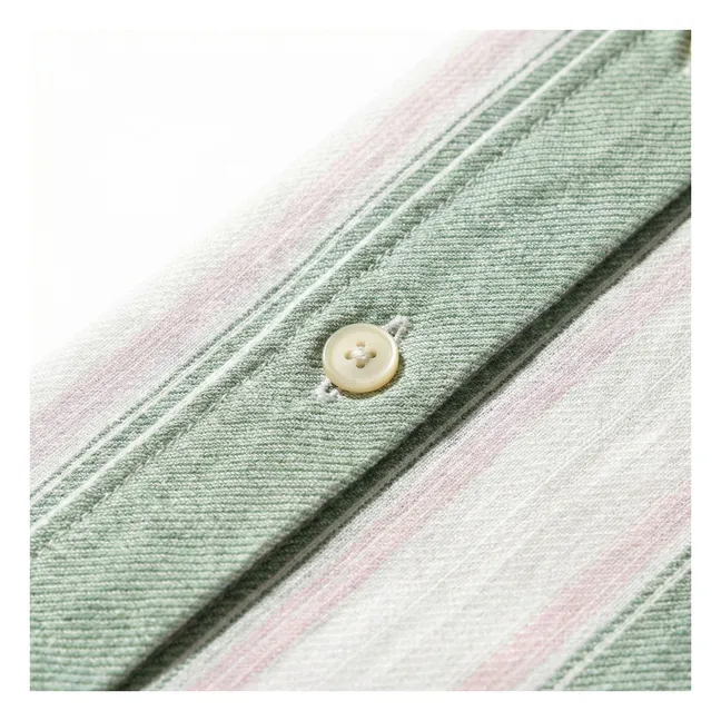 Striped Leya Shirt Dress | Mint Green
