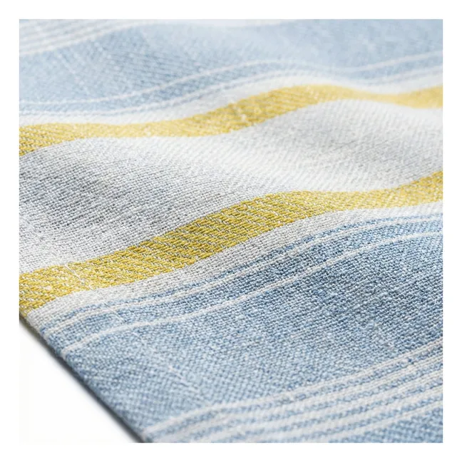 Vestido camisero de rayas Leya | Azul Cielo