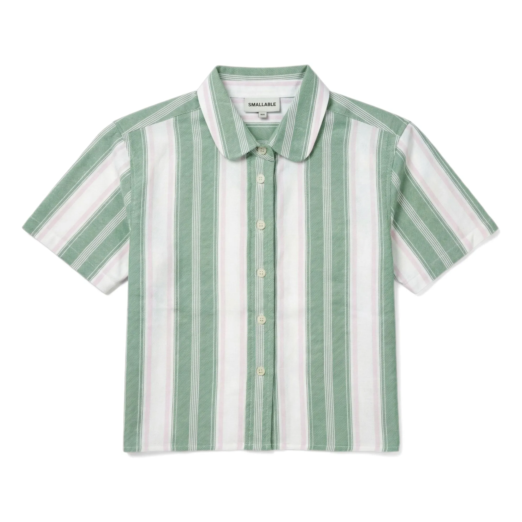 Smallable Kid Mint Green Sawyer Striped Shirt