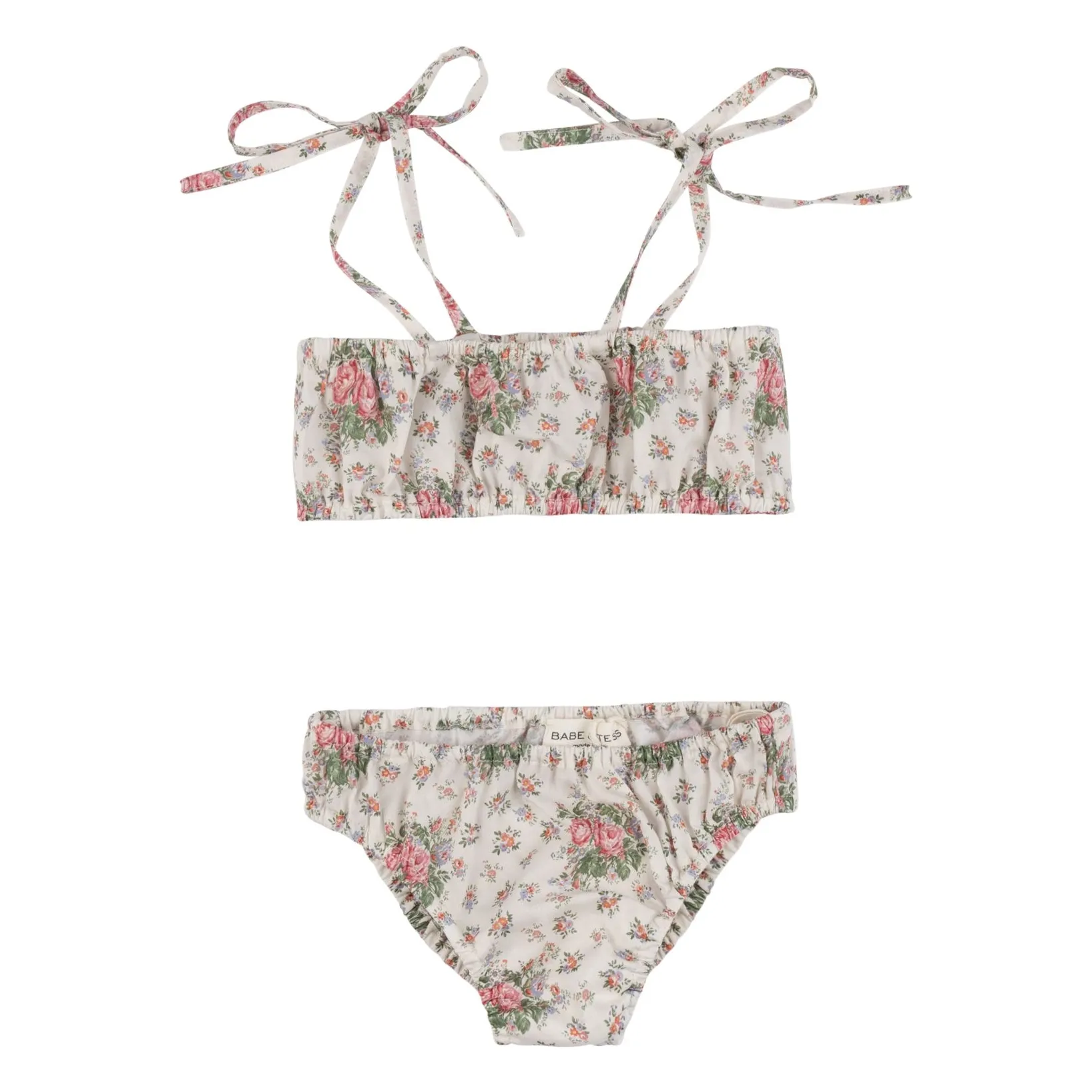 Babe & Tess Ecru Maillot De Bain Fleuri