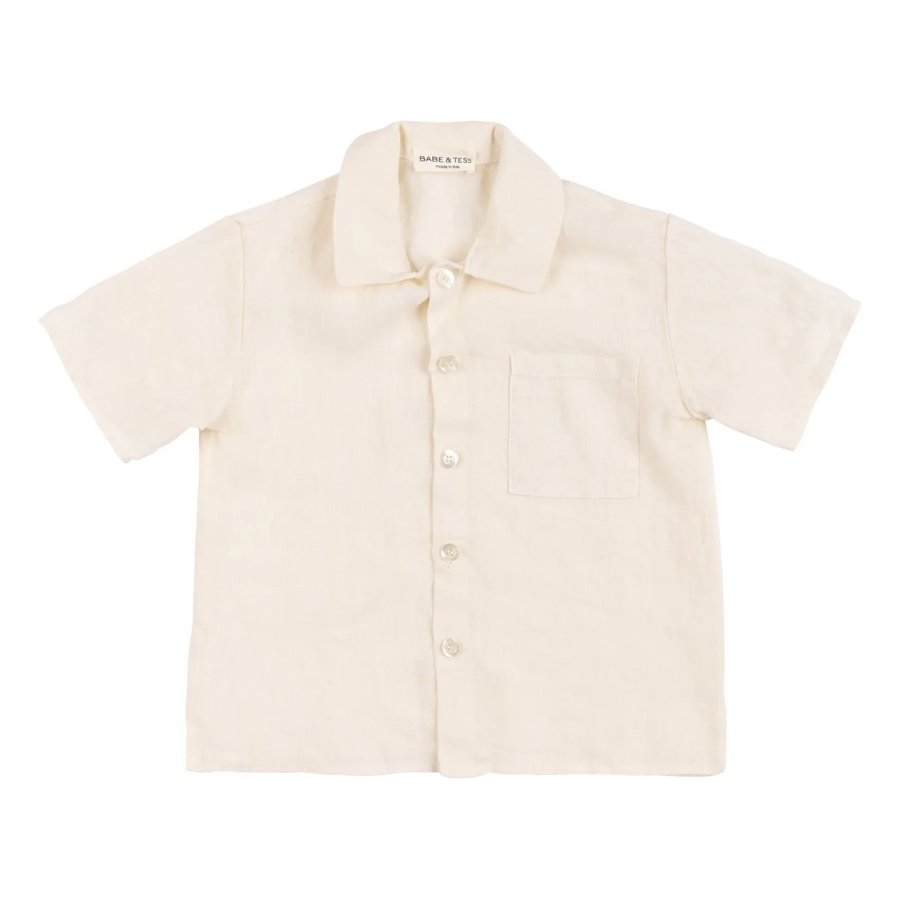 Babe & Tess Off White Ascanio Linen Shirt