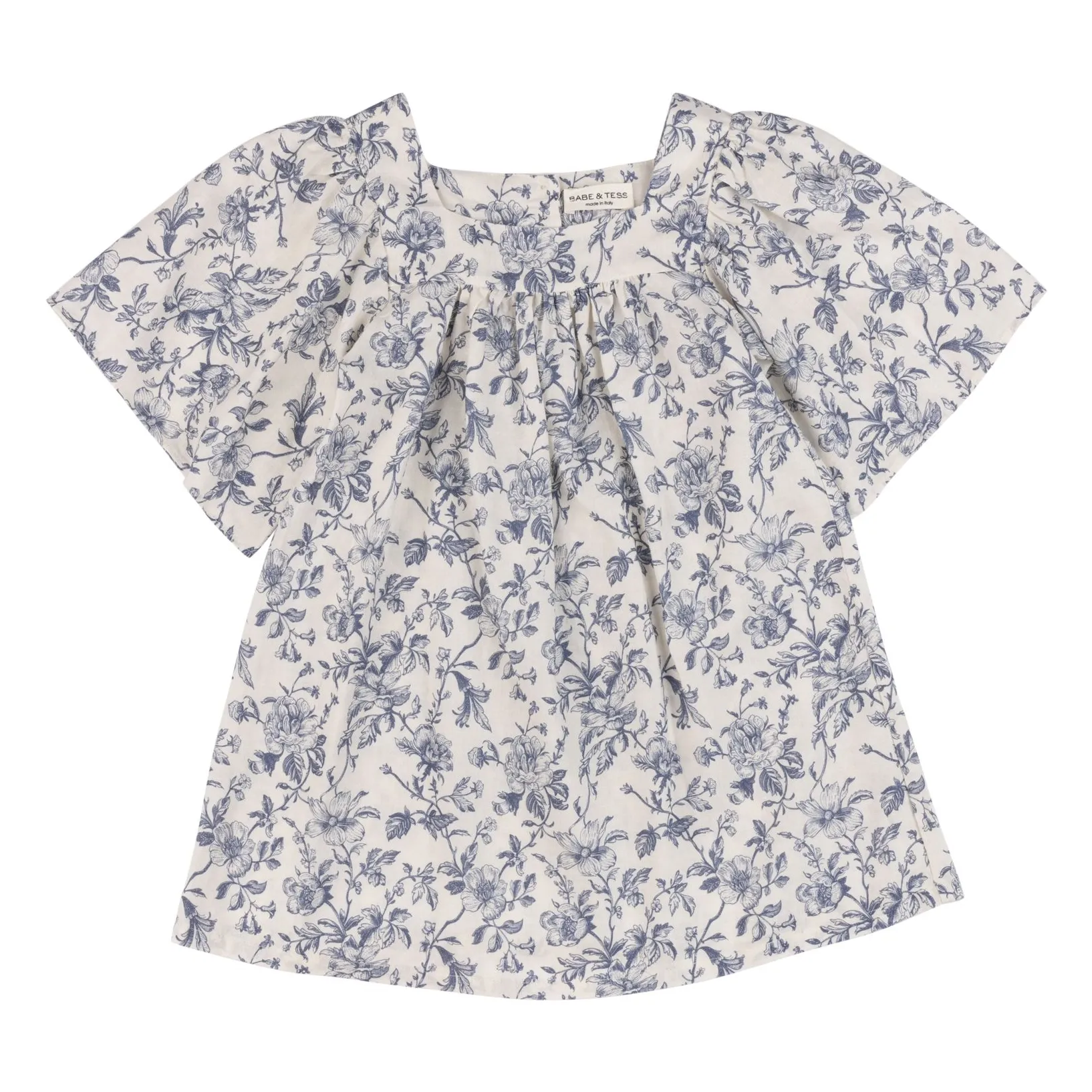 Babe & Tess Ecru Ada Fleurie Linen Dress