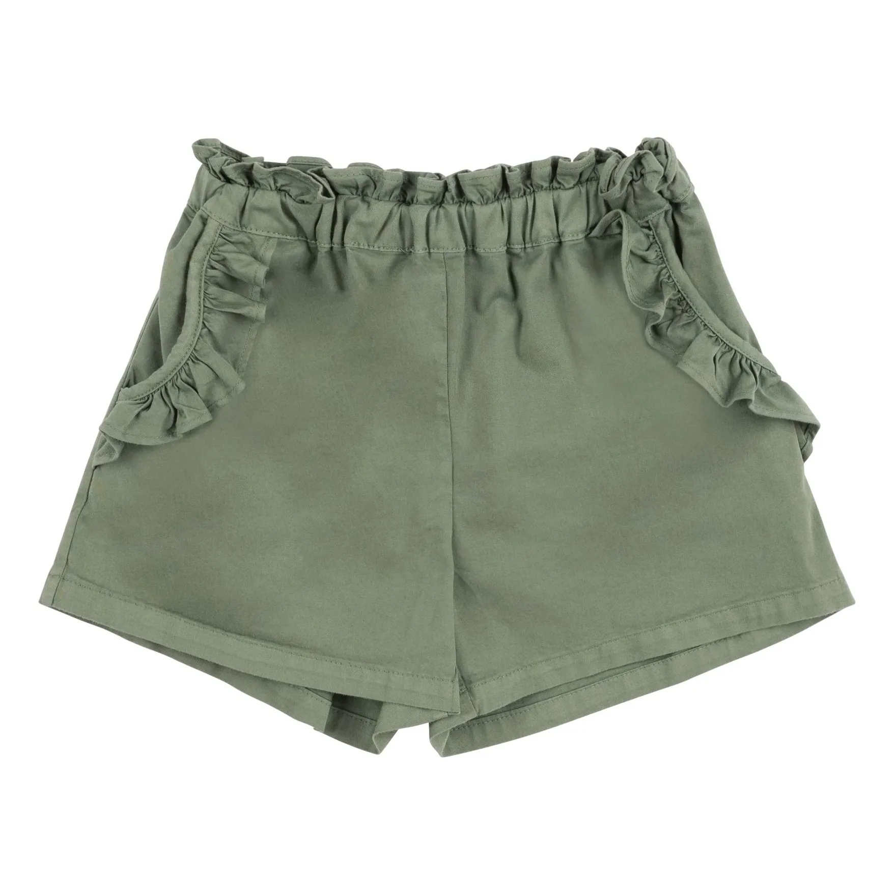 Babe & Tess Green Talita Ruffle Shorts