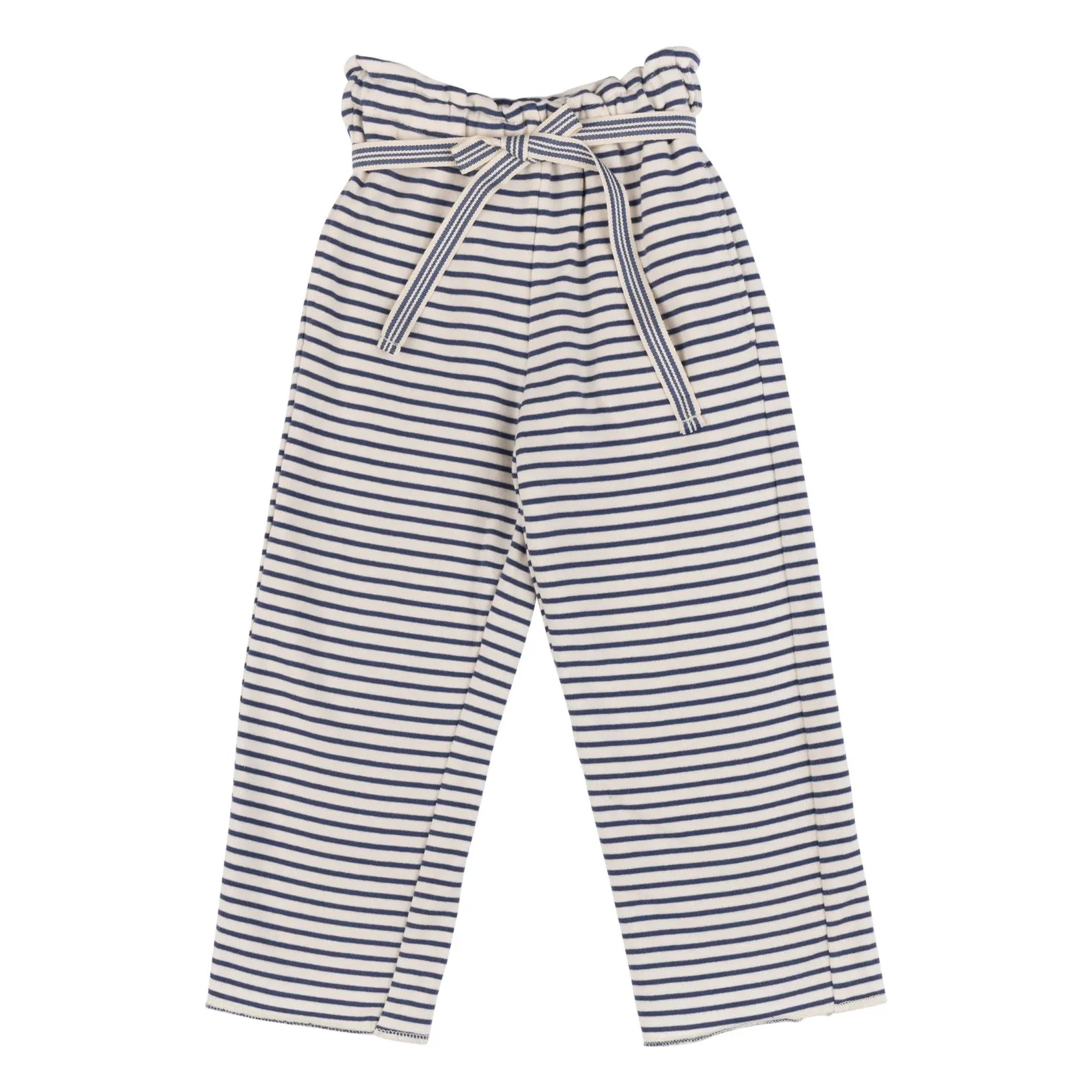 Babe & Tess Navy Blue Teresa Striped Drawstring Pants