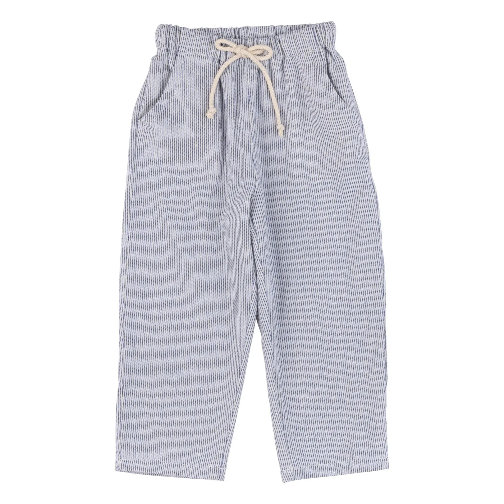 Babe & Tess Azure Blue Saint Tropez Striped Drawstring Trousers