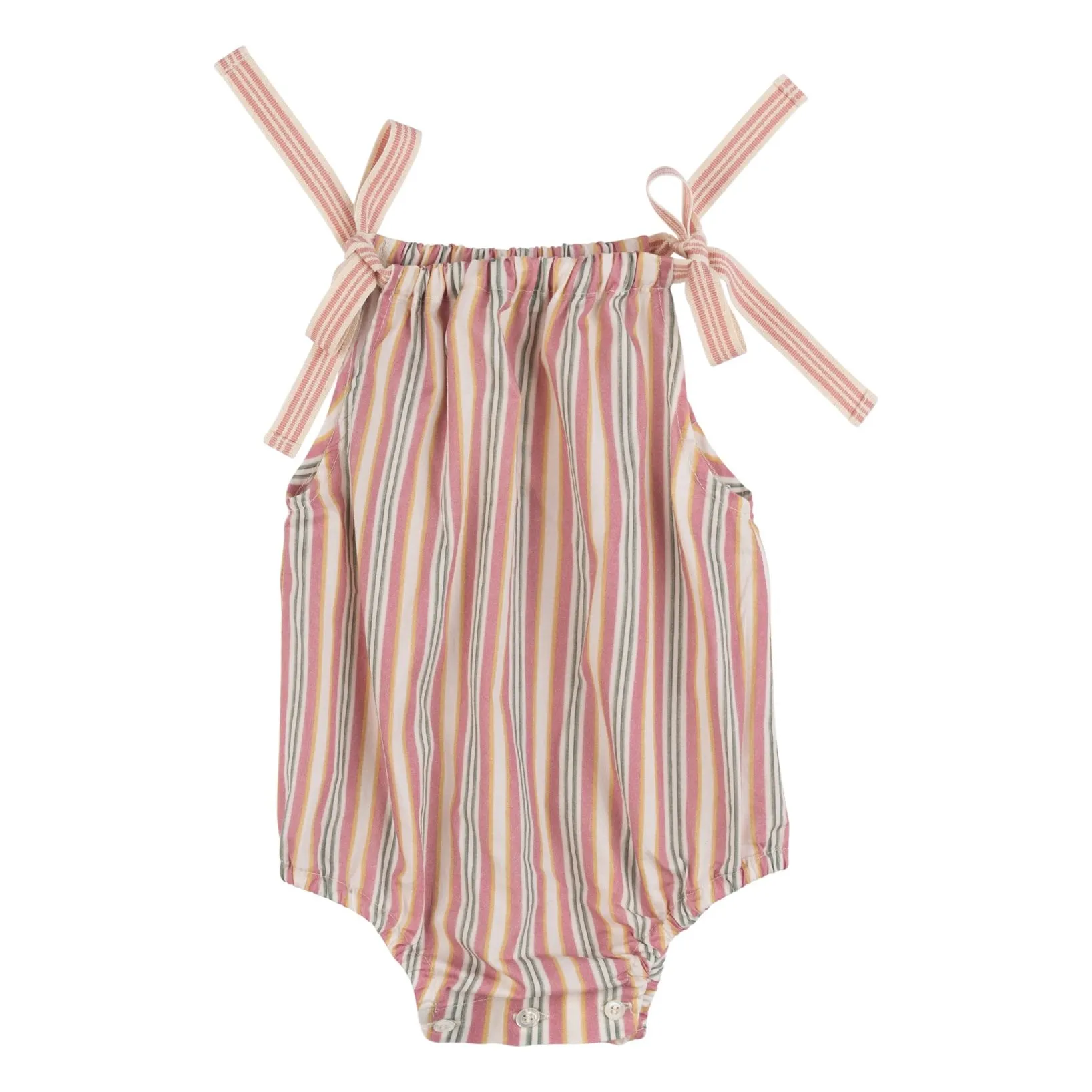 Babe & Tess Ecru Asia Striped Bib Tote
