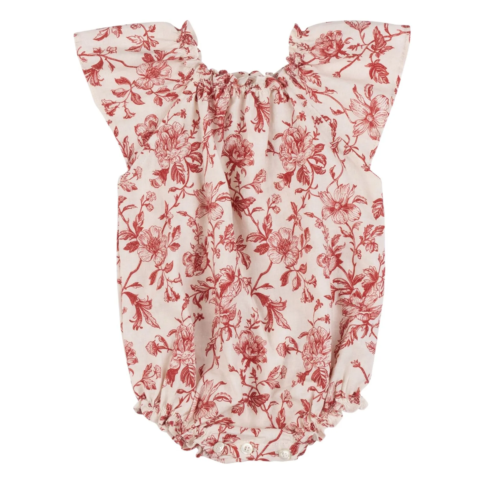 Babe & Tess Dusty Pink Caterina Fleurie Linen Romper