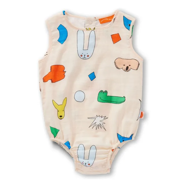 Animal romper | Ecru