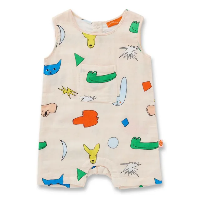 Combishort Animaux | Ecru