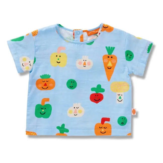 Vegetables T-shirt | Light blue