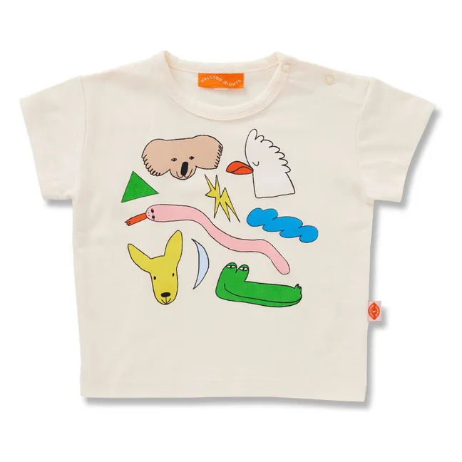 Crocodile T-shirt | Ecru