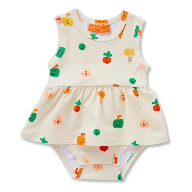 Robe Bloomer Carottes Coton Bio | Ecru