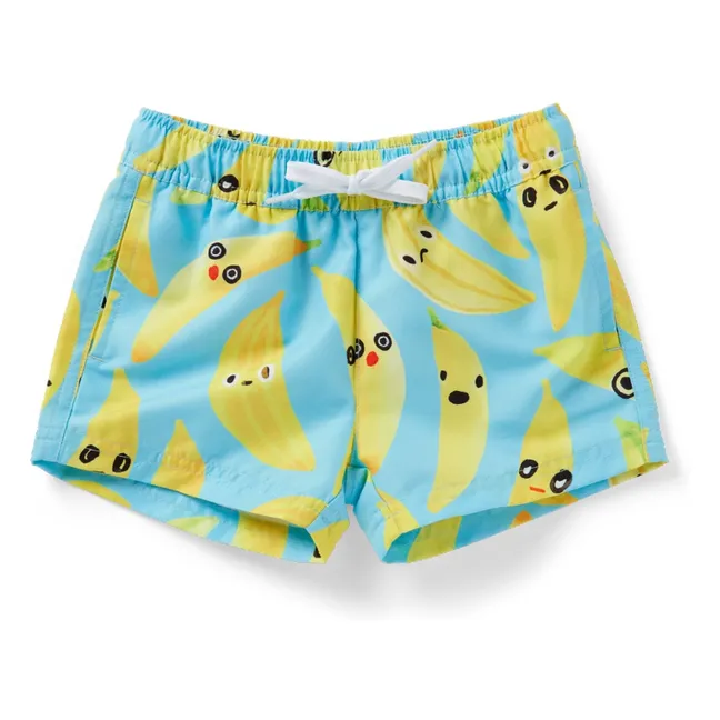 Shorts de baño Banana Cord Fibra reciclada | Turquoise
