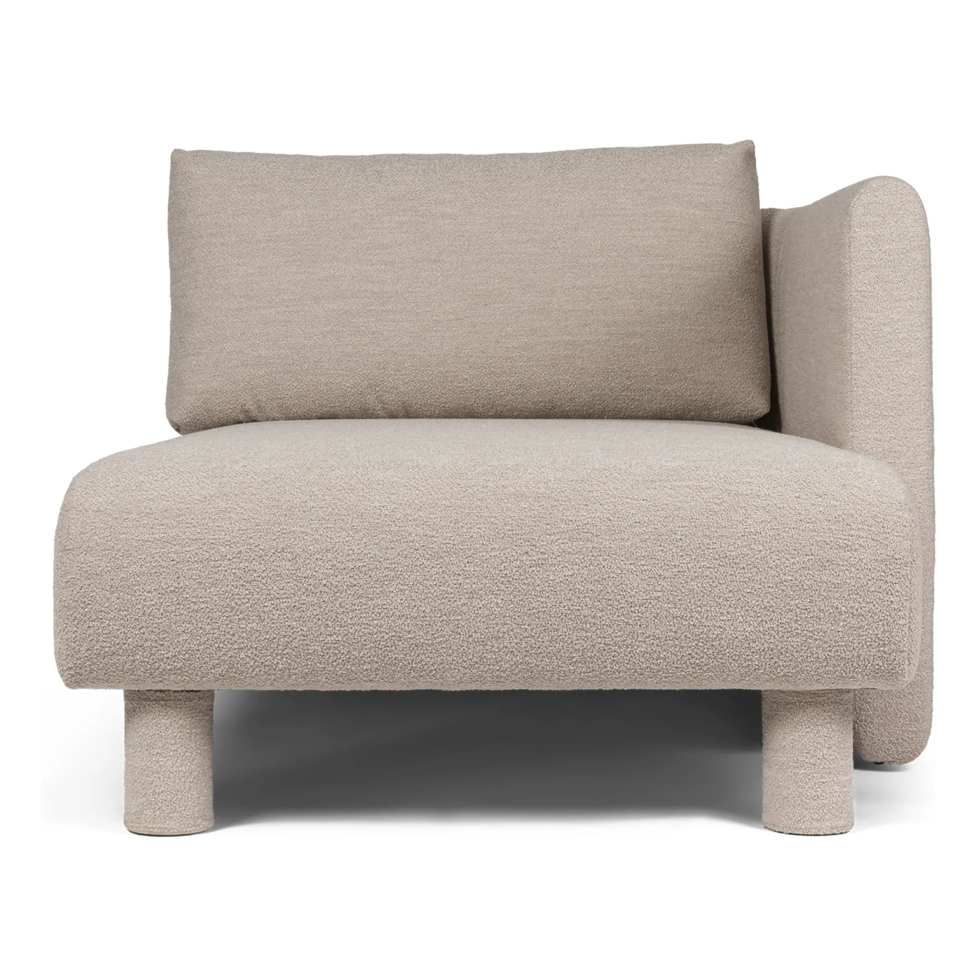 Ferm Living Beige Sofa Dase Bouclé Méridienne Droite