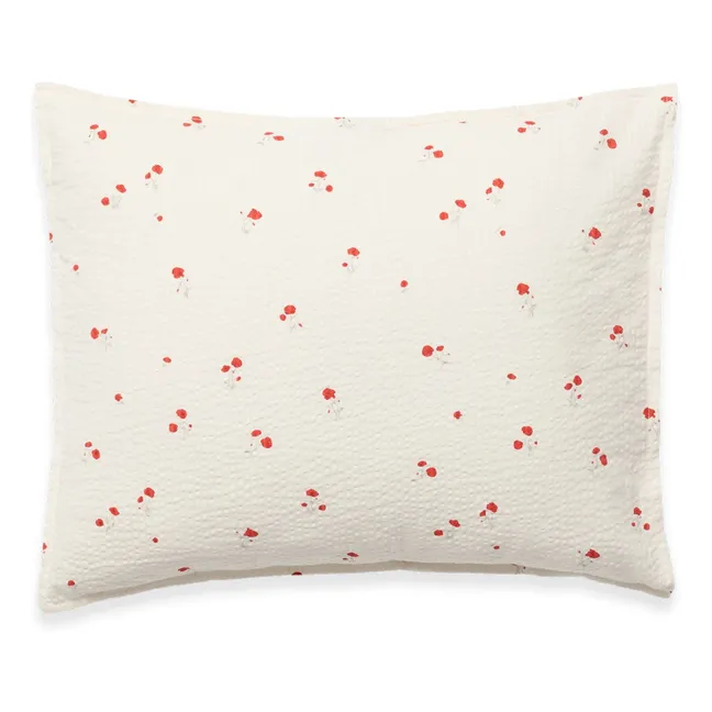 Poppy seersucker pillowcase