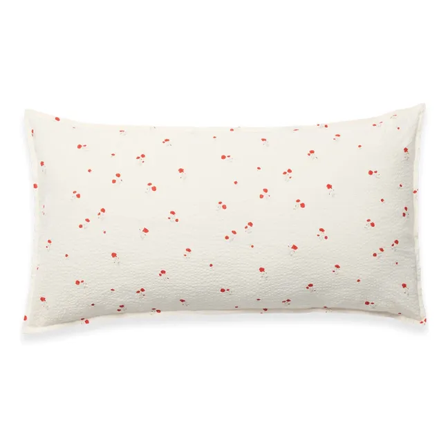Poppy seersucker pillowcase