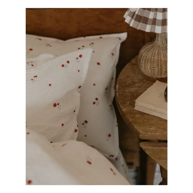 Poppy seersucker pillowcase