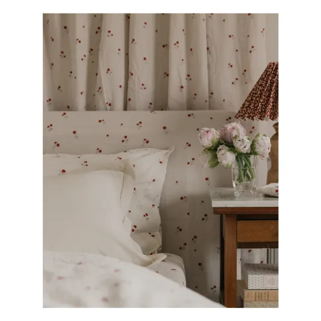 Poppy seersucker pillowcase