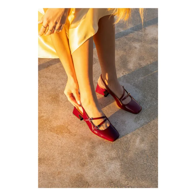 Babies Becca Cuir Verni | Rouge cerise