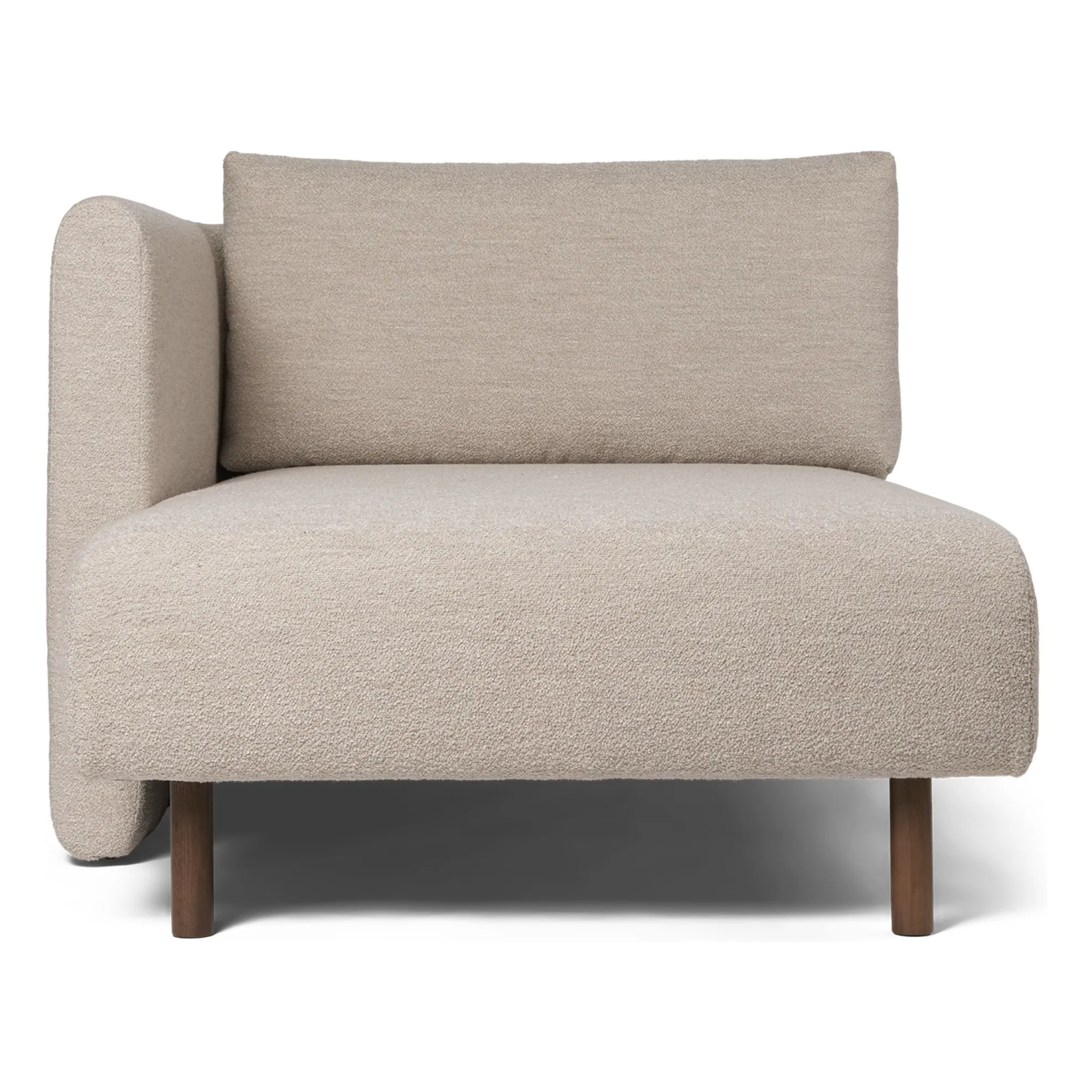 Ferm Living Beige Sofa Dase Bouclé Méridienne Gauche