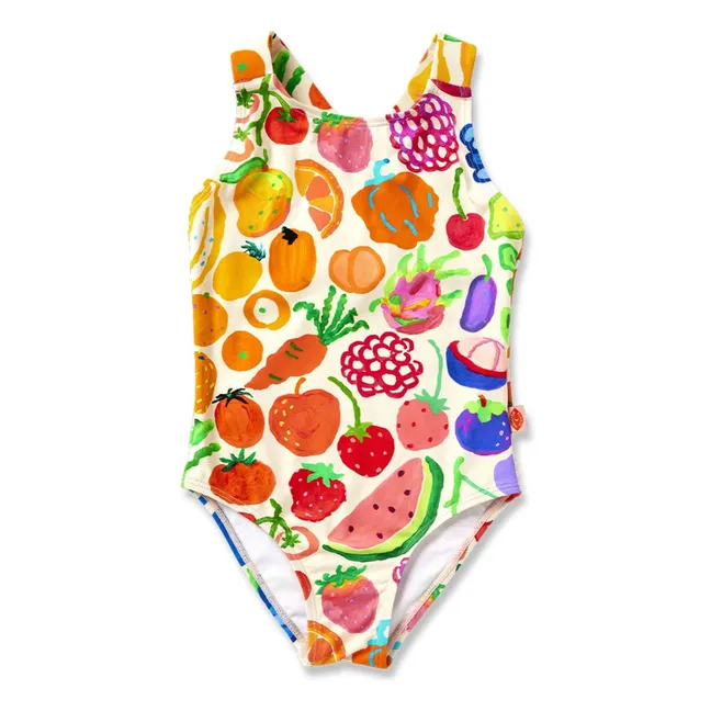 Fruits Recycled Fiber Swimsuit | Ecru