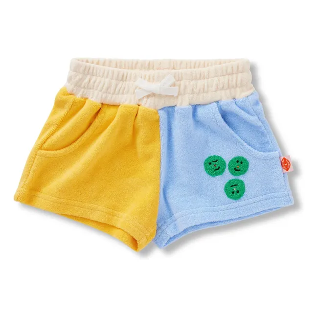 Short Colorblock Eponge | Bleu ciel