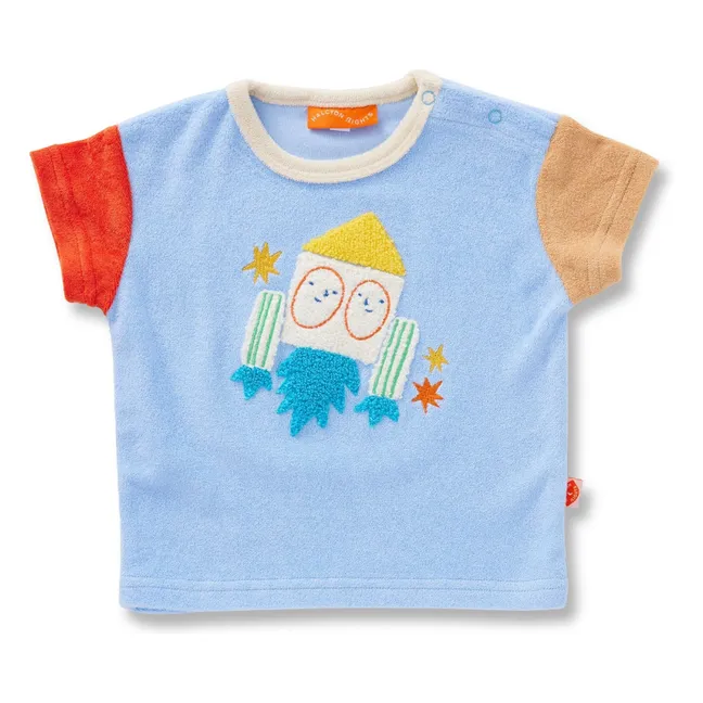 T-shirt Fusée Eponge | Bleu ciel