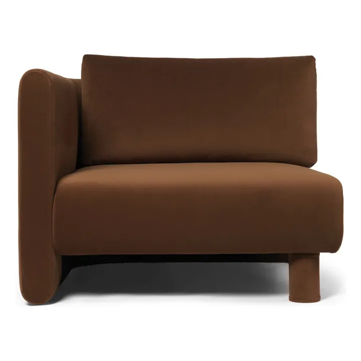Canapé Dase velours module gauche | Marron- Image produit n°0