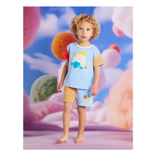 T-shirt Fusée Eponge | Bleu ciel