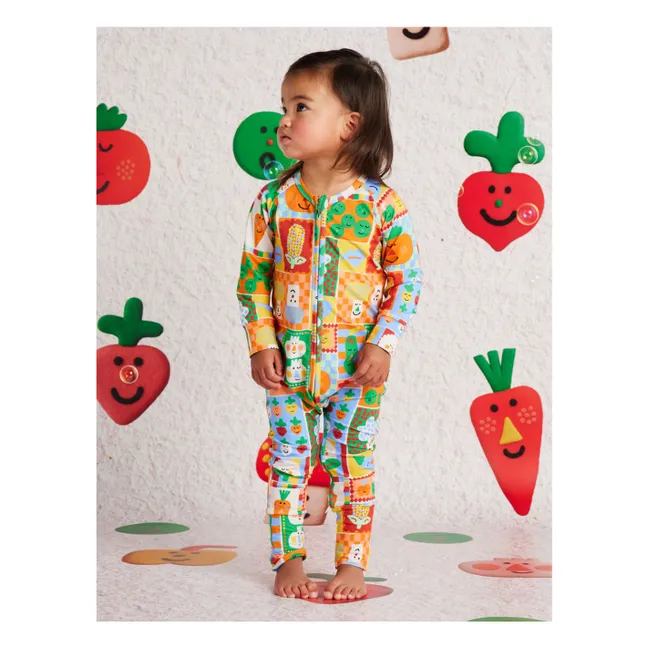 Organic Cotton Vegetable Jumpsuit | Orange