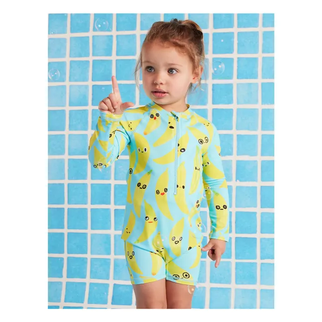 UV Protection Bathing Suit Banana Recycled Fibers | Turquoise
