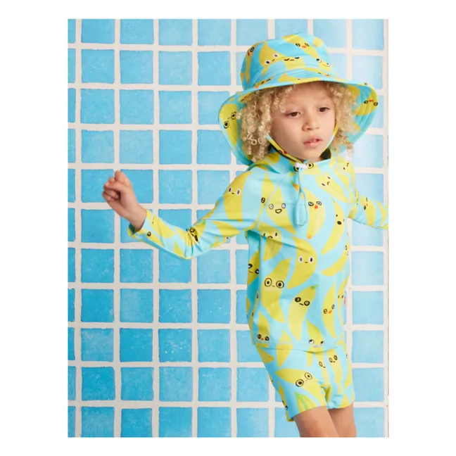 Camiseta de baño de manga larga anti-UV Fibras recicladas de plátano | Turquoise