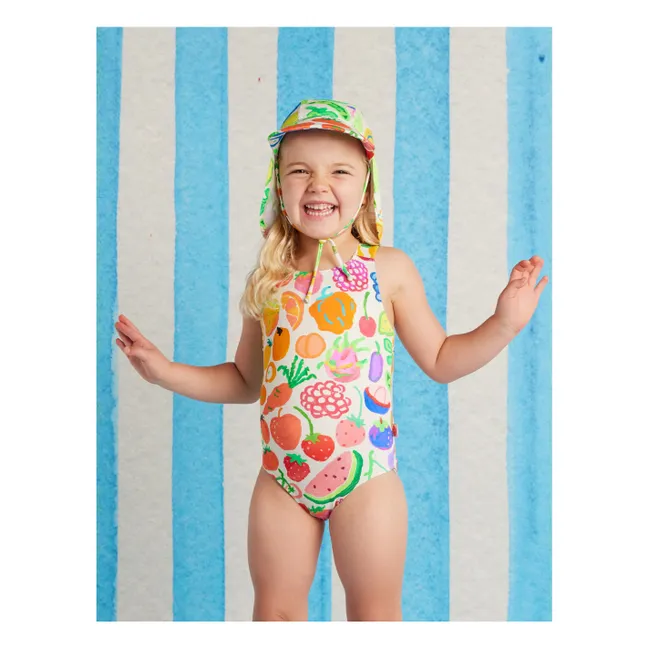 Fruits Recycled Fiber Swimsuit | Ecru