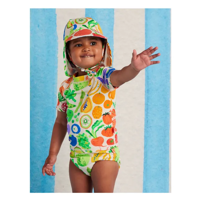 Fruits Recycled Fiber UV Protection Bath T-Shirt | Ecru