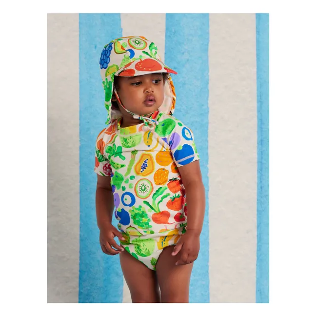 Fruits Recycled Fiber UV Protection Bath T-Shirt | Ecru