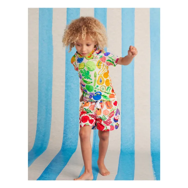 Fruits Recycled Fiber UV Protection Bath T-Shirt | Ecru