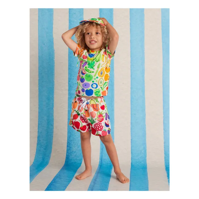 Camiseta de baño Anti-UV Fruits Fibras Recicladas | Crudo