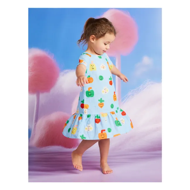 Vegetable dress | Light blue
