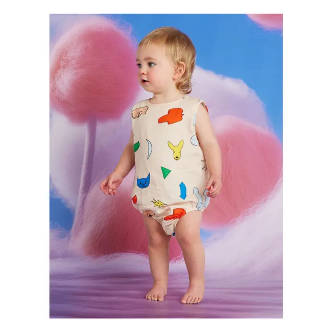 Animal romper | Ecru