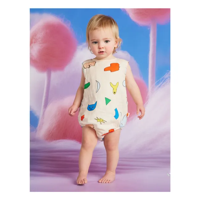 Animal romper | Ecru