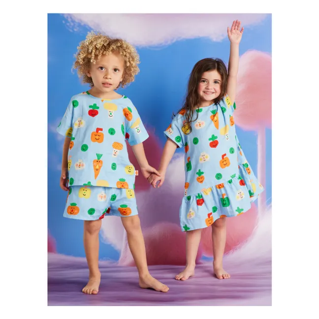 Vegetables T-shirt | Light blue