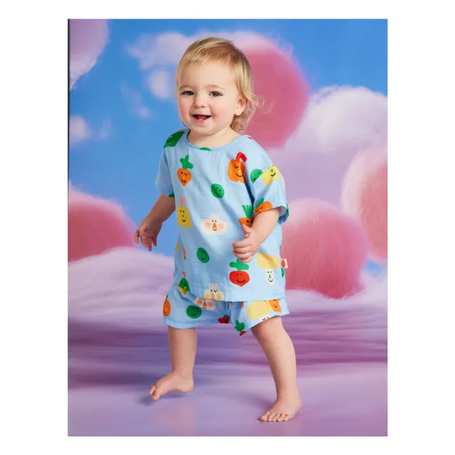 Vegetables T-shirt | Light blue